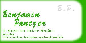 benjamin pantzer business card